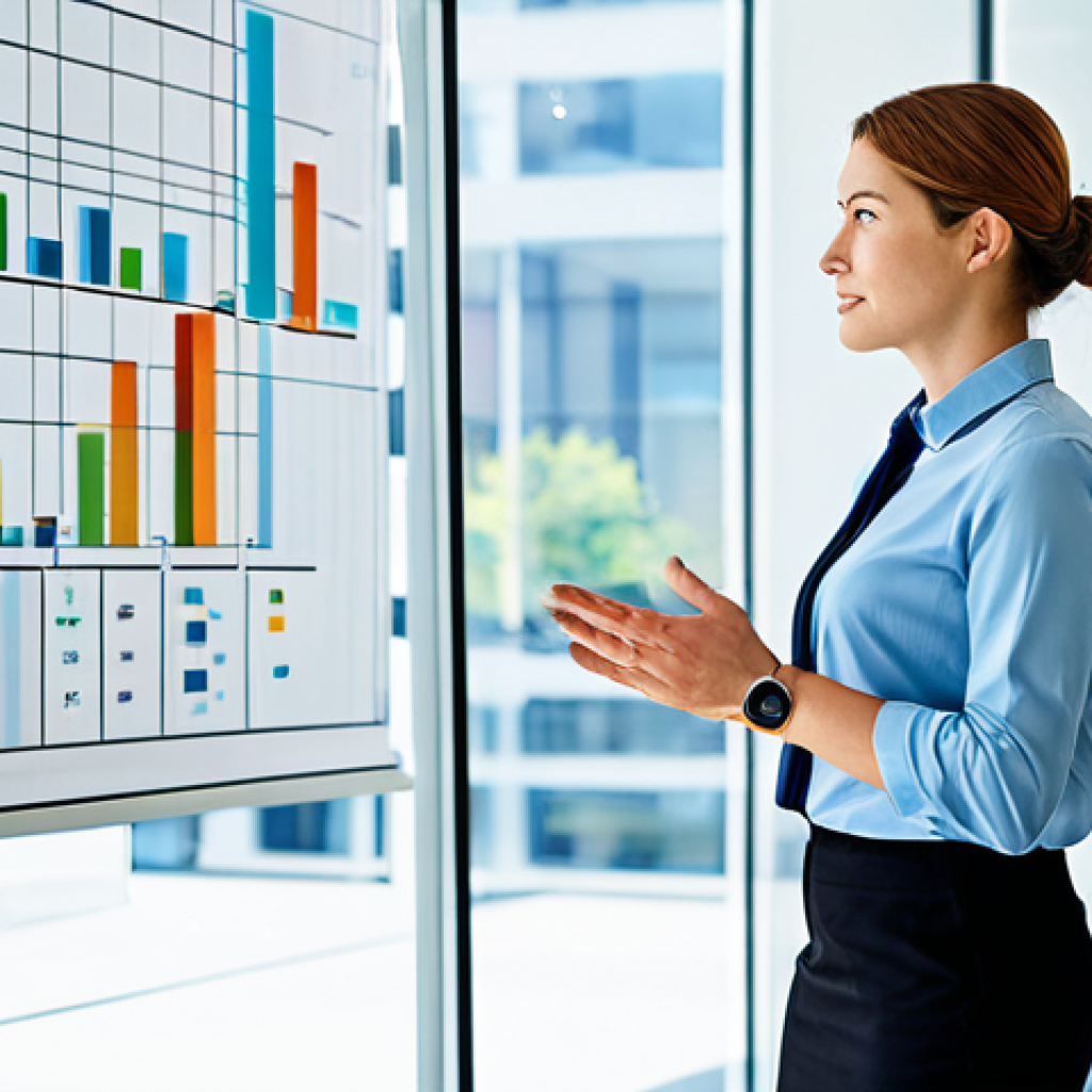 A thoughtful professional entrepreneur, fully clothed in a modest business casual outfit, stands in a modern, brightly lit office space. They are looking at a transparent, holographic display showing a blend of quantitative charts and qualitative customer feedback word clouds, symbolizing the pursuit of 'true value' beyond superficial numbers. The atmosphere is insightful and forward-thinking, with a focus on genuine connection. The subject has perfect anatomy, correct proportions, natural pose, well-formed hands, and proper finger count. This image is safe for work, appropriate content, fully clothed, professional, and family-friendly, high quality, professional photography, natural lighting.