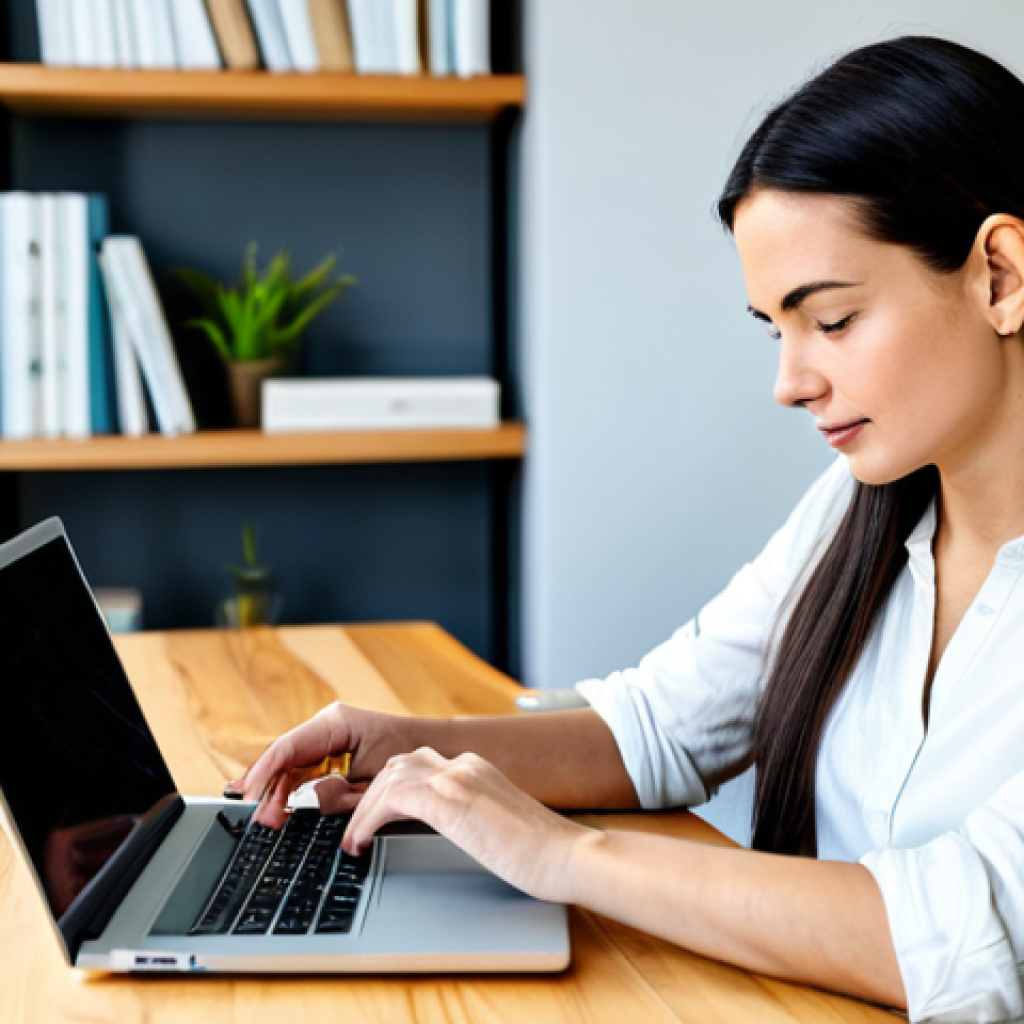 Blog Marketing**
"A professional businesswoman is thoughtfully composing a blog post on her laptop in a bright, modern home office. The scene is warm and inviting, featuring plants and a bookshelf in the background. The blog post is about handmade soaps. Fully clothed, appropriate attire, safe for work, perfect anatomy, natural proportions, professional, high quality, well-formed hands, proper finger count."
**