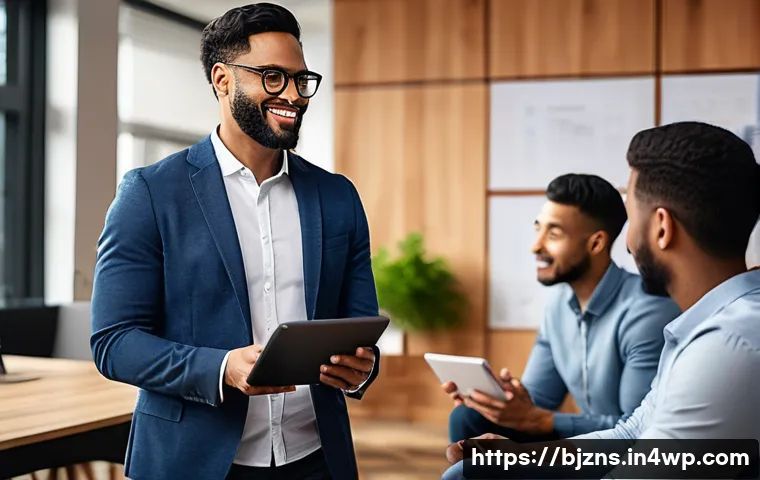 로우코스트 비즈니스 모델의 시장 테스트 방법 - A startup founder conducting an in-depth interview with a diverse group of customers in a cozy, mode...